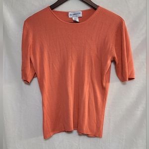 Pendleton Women's Orange Silk Knit Top Size L